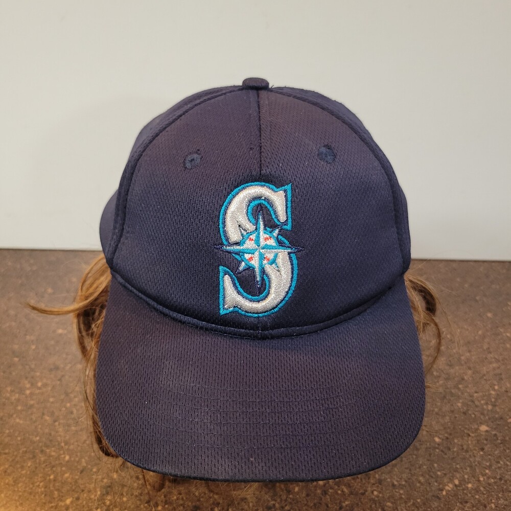 MLB Seattle Mariners OC Sports Baseball Cap Unisex Kid Navy Logo Adjustable Hat